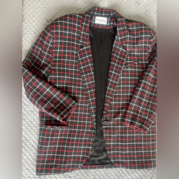 Carissa Jeffery Jackets & Blazers - Vintage Wool Plaid Blazer – Made in USA